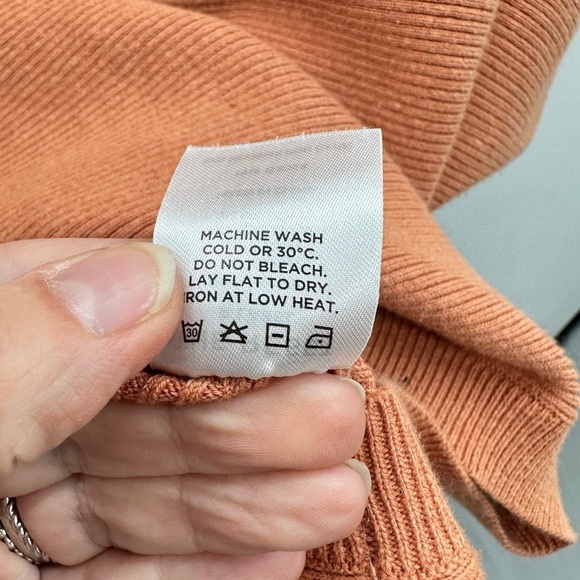 REVOLVE THE RESET L/XL Essential linen dolman sleeve rib woman oversized tunic - Picture 8 of 13